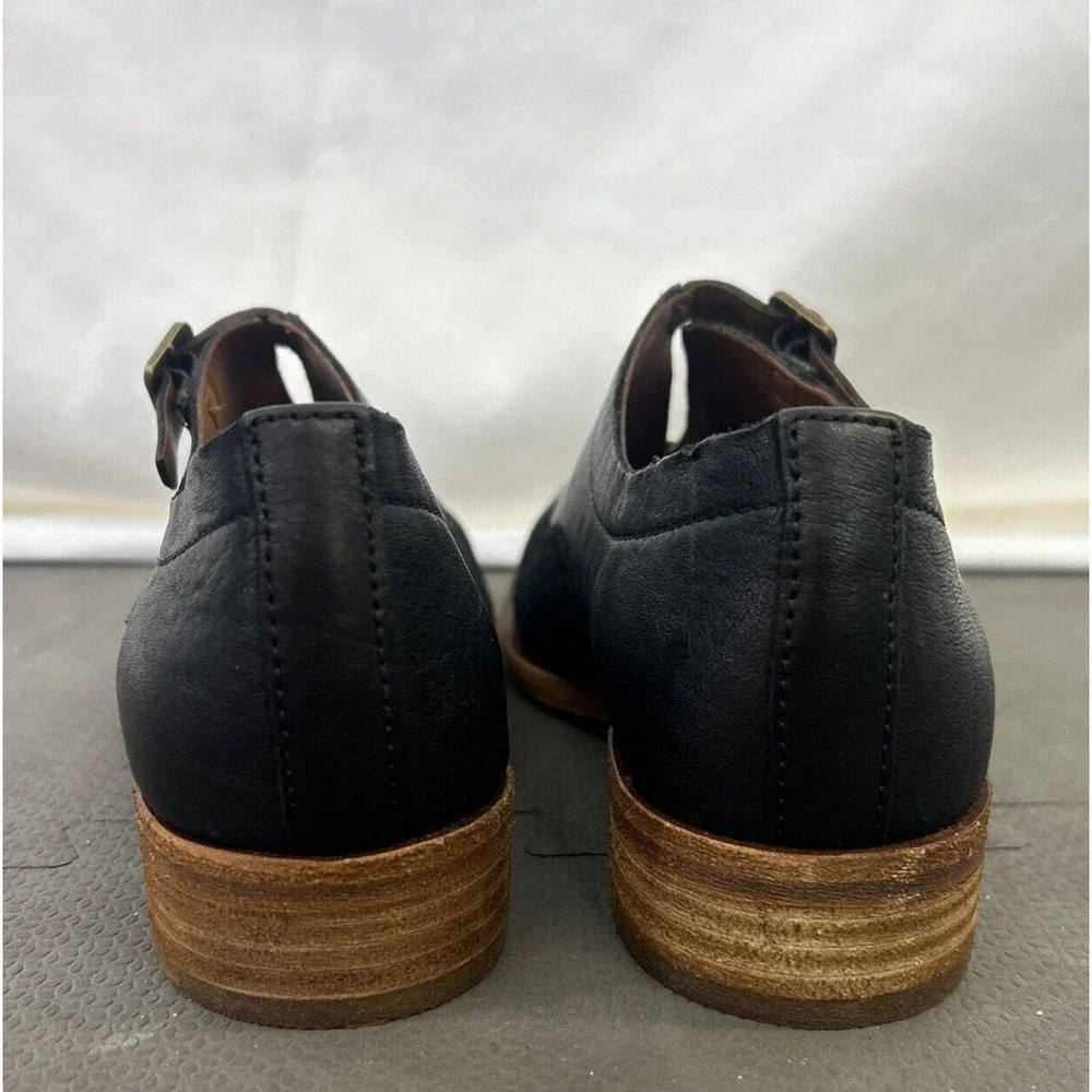 Kork-Ease Niseda Oxford Shoes 6.5 Black Suede Leather Buckle Loafers Bnfts Chrty